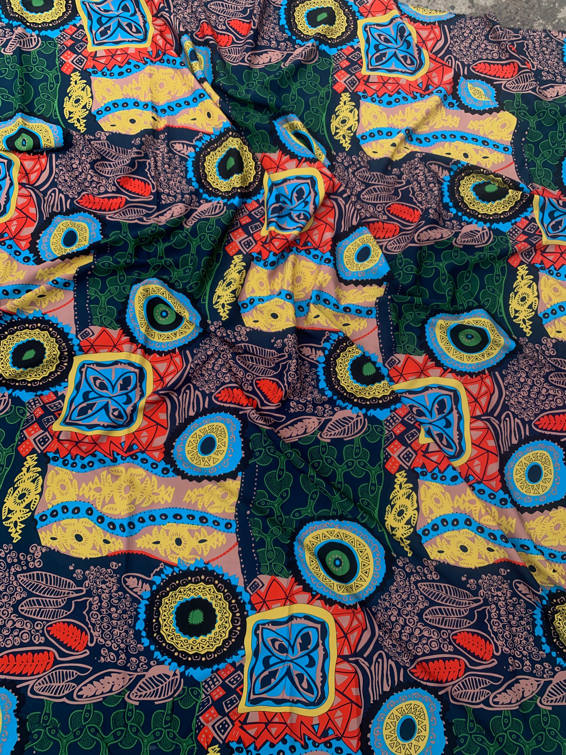 Tissu crêpes pour robes de femmes 4 yards_2