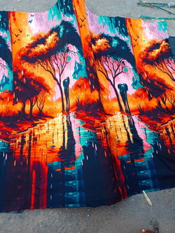 Tissu crêpes pour robes de femmes 4 yards