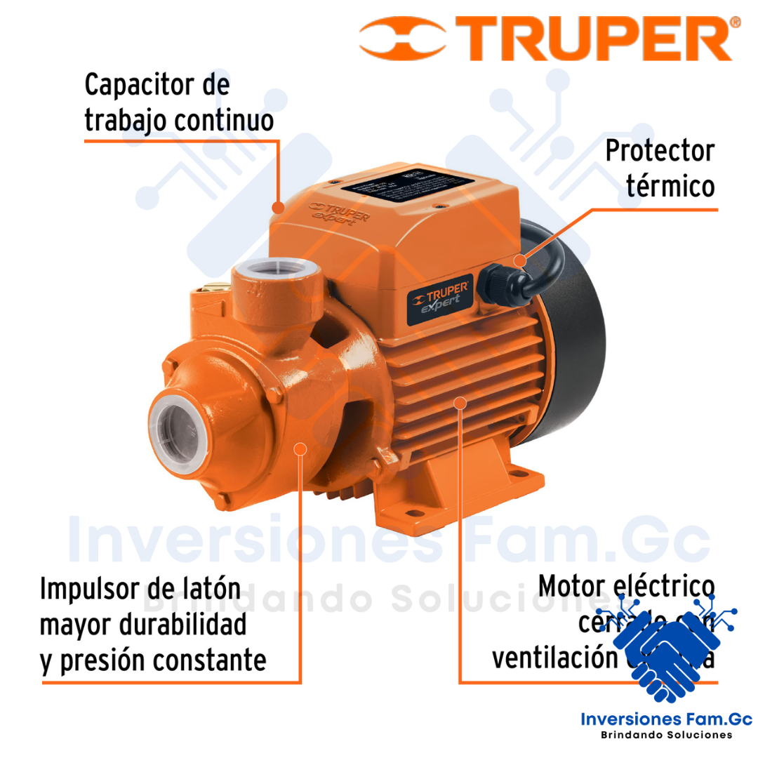 BOMBA PERIFÉRICA PARA AGUA 1/2 HP, 220 V, 60 HZ_1