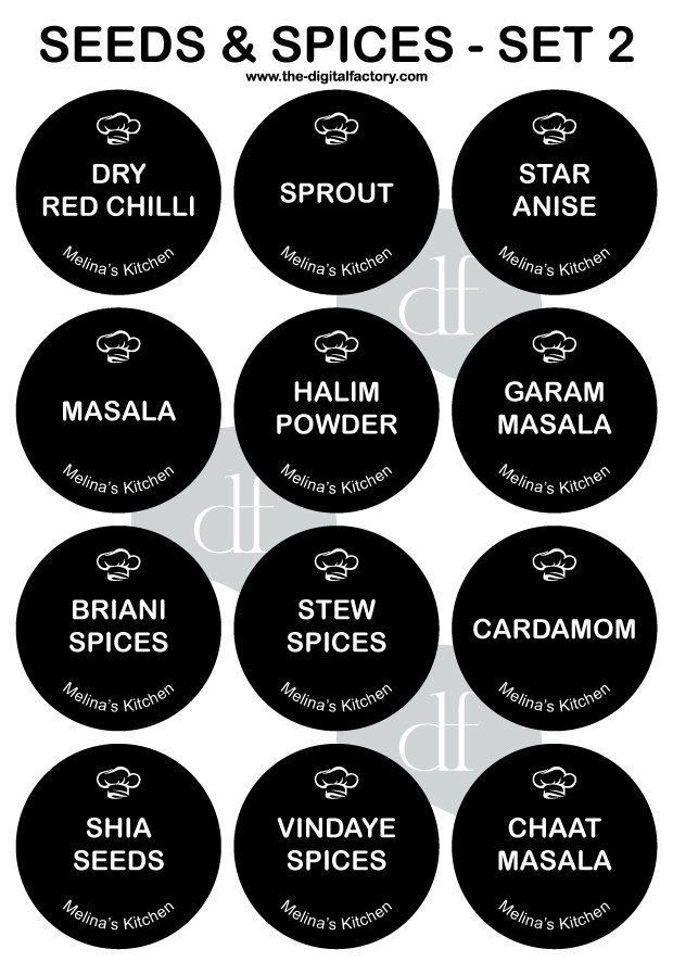 Home & Kitchen Labels 3cm Diameter (Choose any 6 Categories - 72pcs)_7