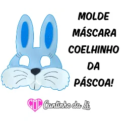 Molde Máscara Coelhinho Menino!_0