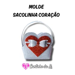 MOLDE SACOLINHA CORAÇÃO
