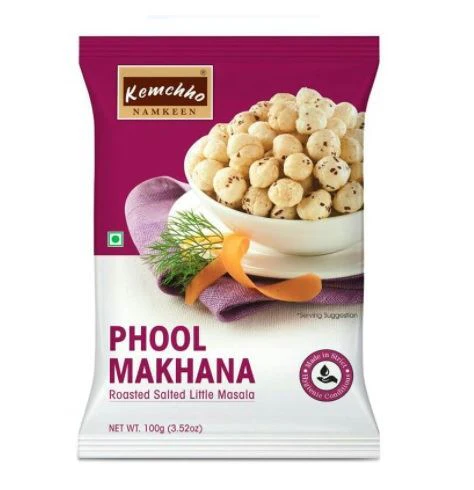 Kemchho Roasted Salted Masala Phool Makhana (Fox Nut) 100g_0