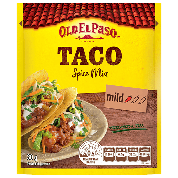 Old El Paso Tacos Spice Mix -  Mild 30g_0