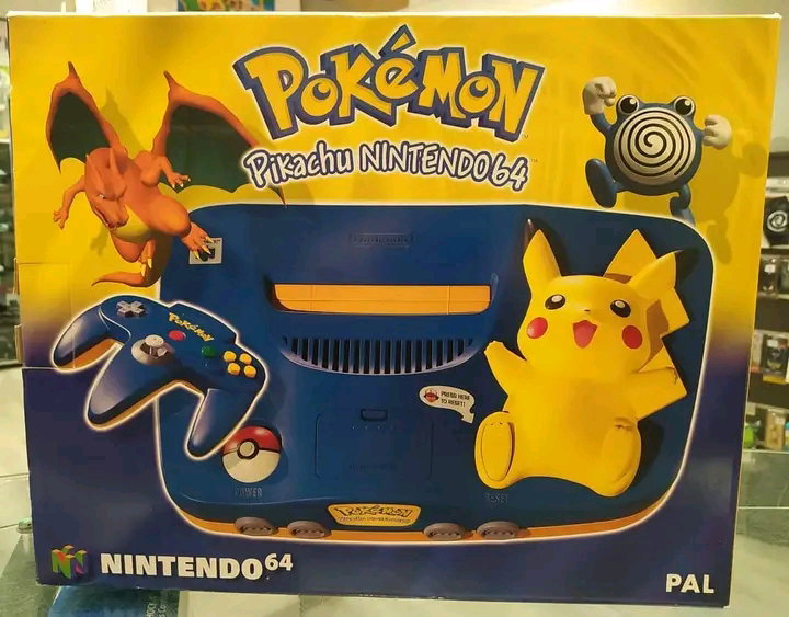 Pack Nintendo 64 Pokémon Pikachu + 03 Jeux 64 _0
