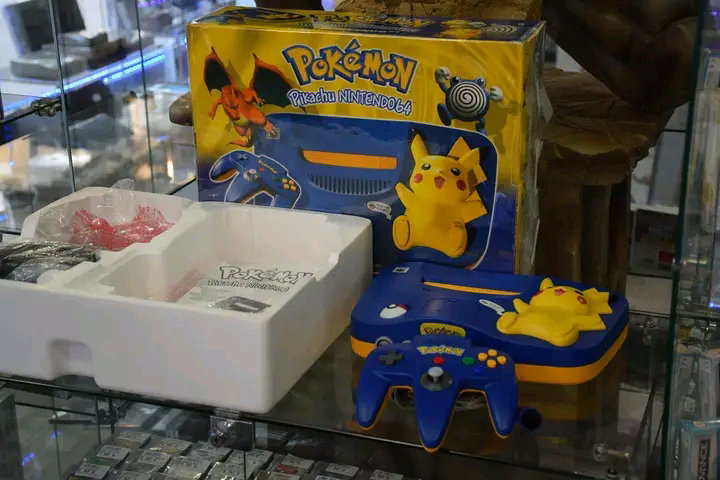 Pack Nintendo 64 Pokémon Pikachu + 03 Jeux 64 _1