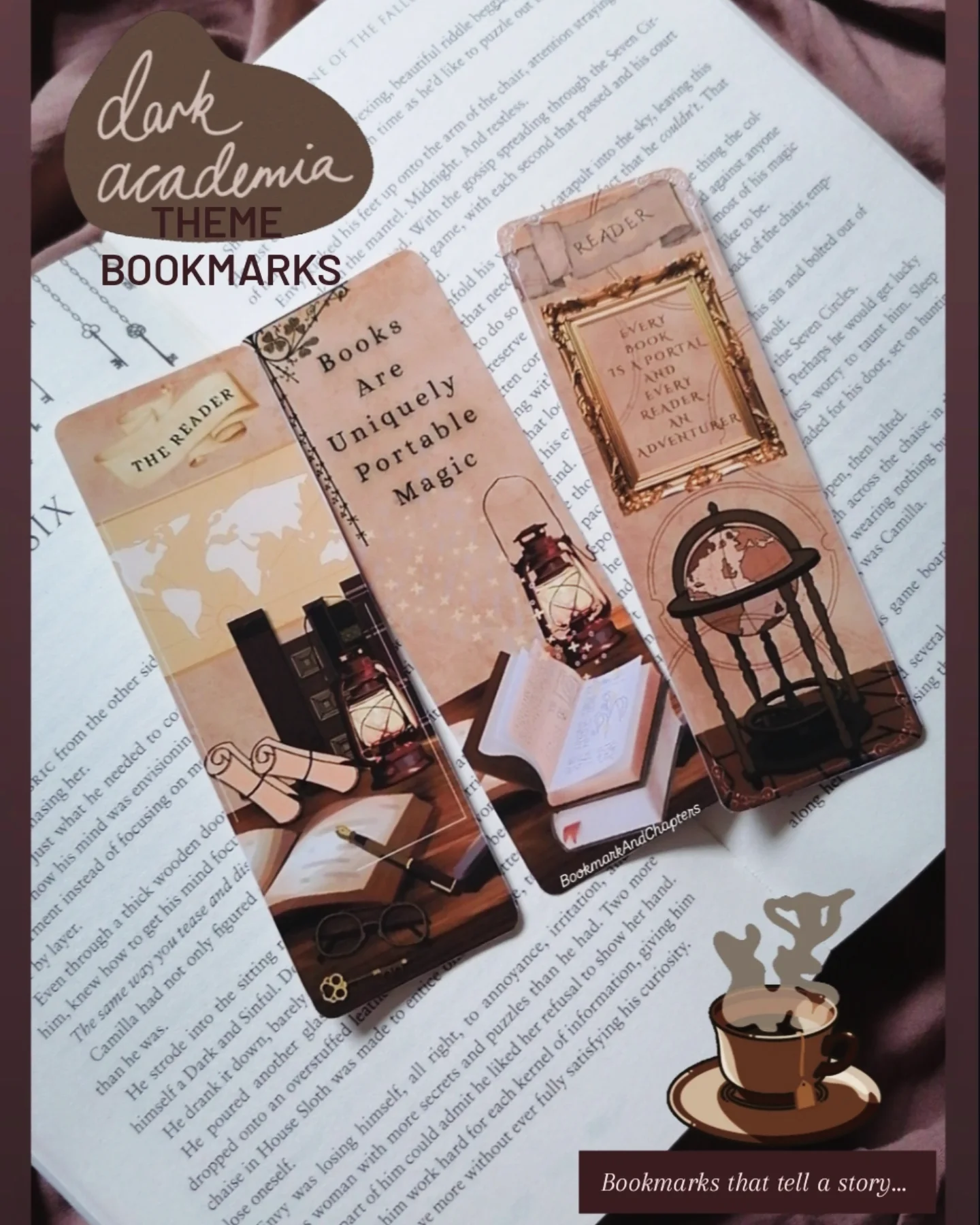 Dark Academia Theme Bookmark_0