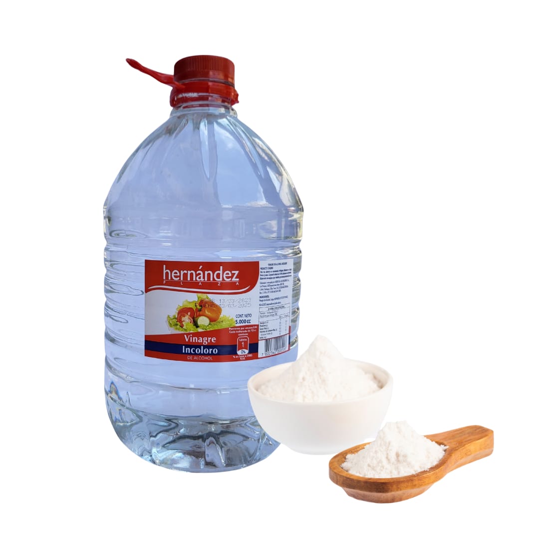 Pack de aseo Vinagre + bicarbonato - 5 lts vinagre incoloro + 1 kg Bicarbonato_0