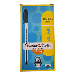 Pluma Paper Mate (Negra) caja con 12pza.