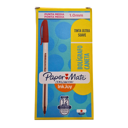 Pluma Paper Mate (Roja) caja con 12pza. 