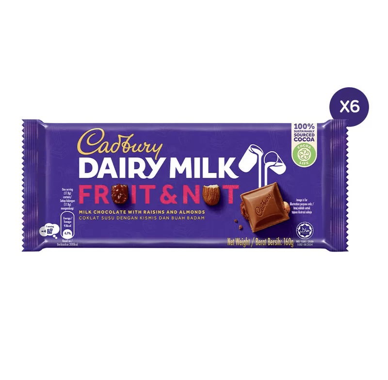 Dairy milk Cadbury Fruit & nuts 160g_0