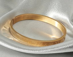 Stainless steel Roman numeral bracelet (Gold)