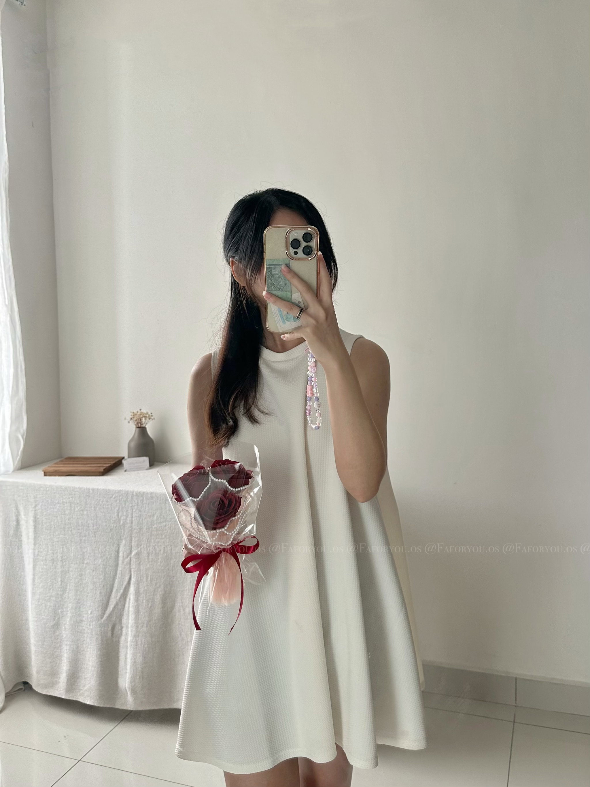 (3R004) 3 Stalk Transparent Soap Rose Bouquet _1