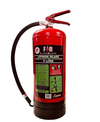 FlameBlock Lithium Battery Fire Extinguisher - 9 Litre_0