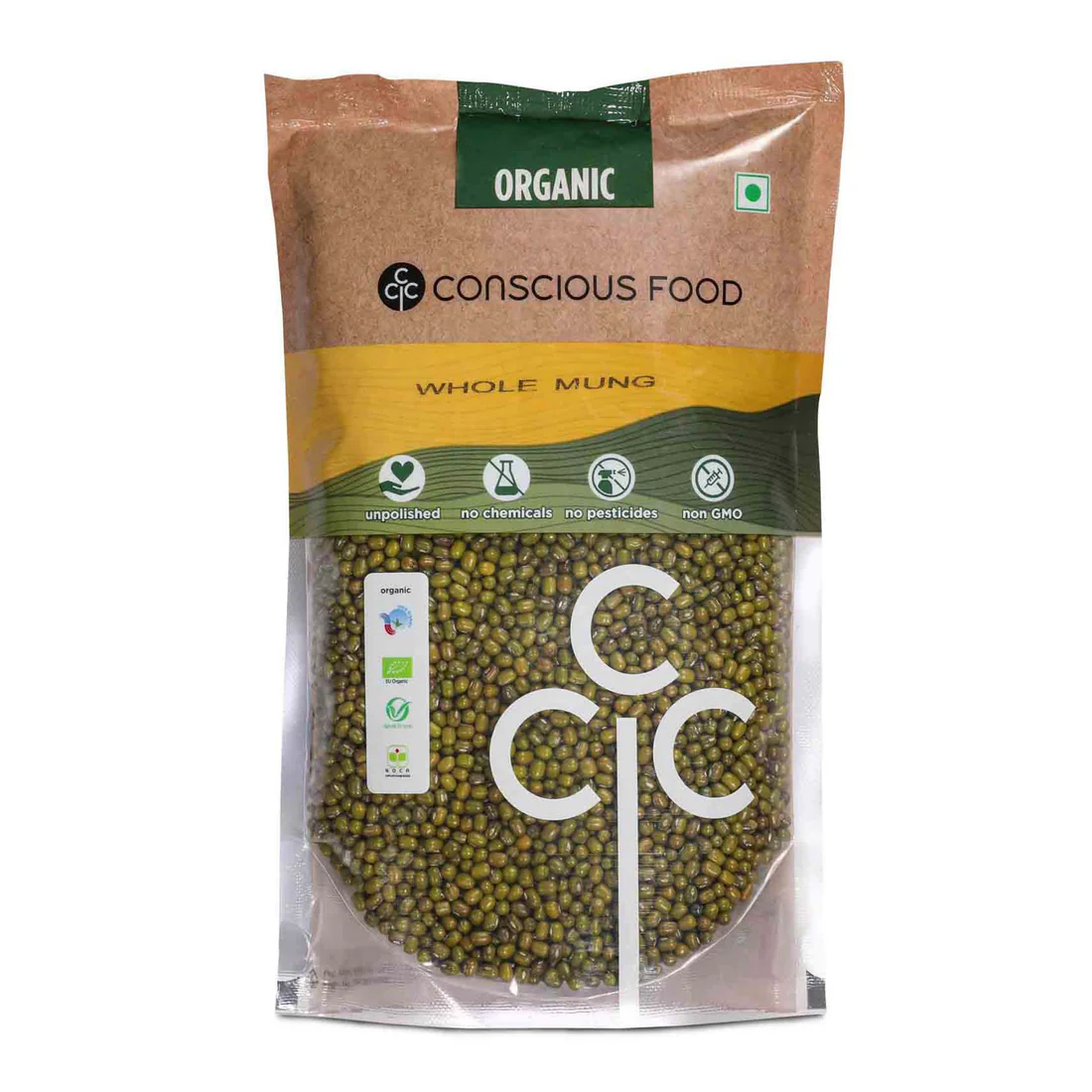 Conscious Food Organic Green Gram Whole Mung 500g_0