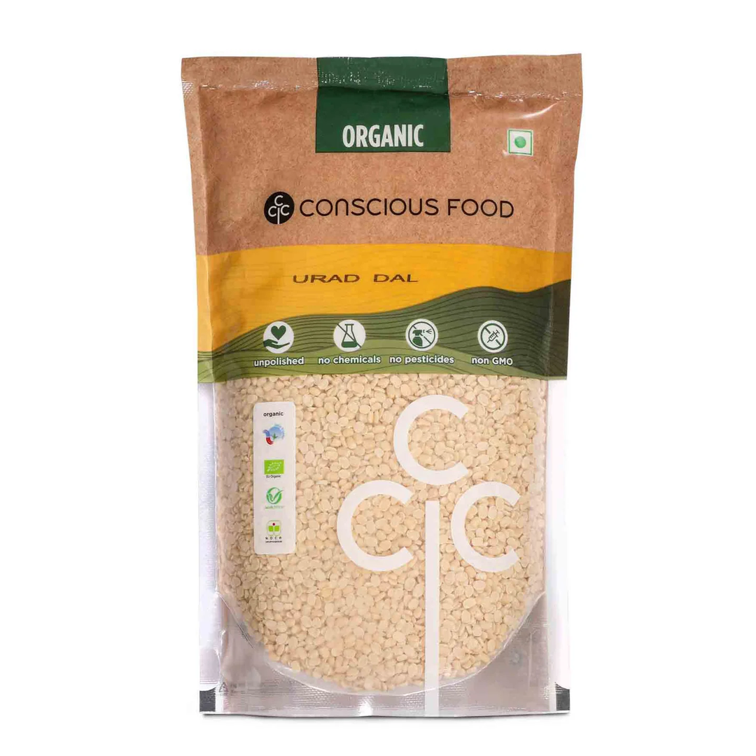 Conscious Food Organic Split Black Gram Urad Dal 500g