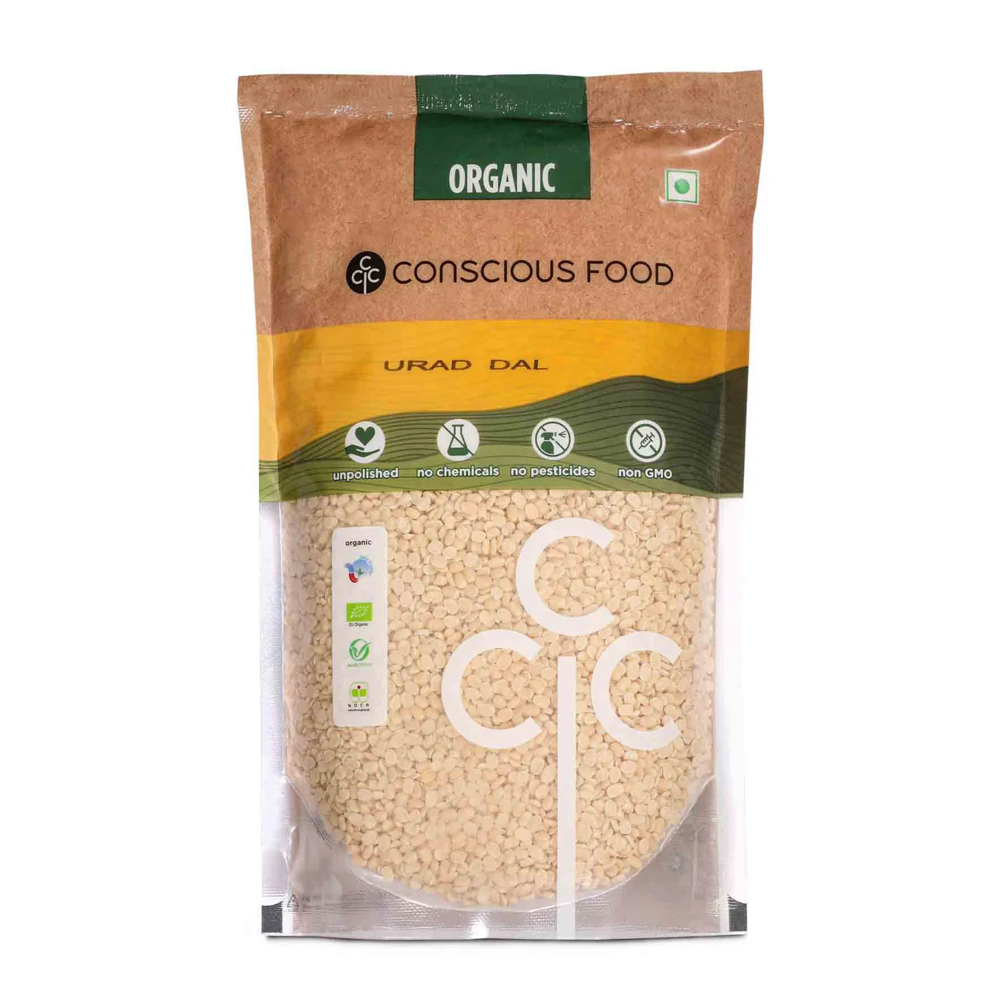 Conscious Food Organic Split Black Gram Urad Dal 500g_0