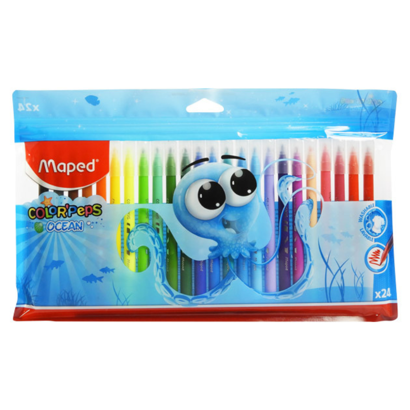 Plumones Maped Punta Fina 24pza.