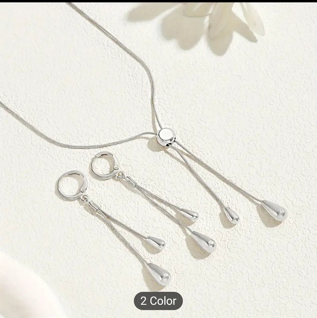 Snake Bone Chain 2 pcs Set Jewelry _1