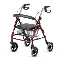 Rollator 4 roues pliant - Rouge (PL)