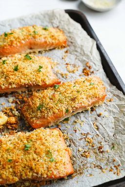 Bake coconut crusted salmon ( large pan)