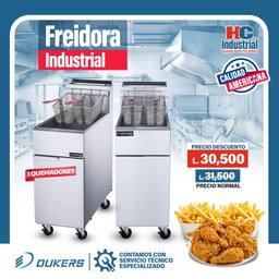 Freidora Industrial 3 Quemadores