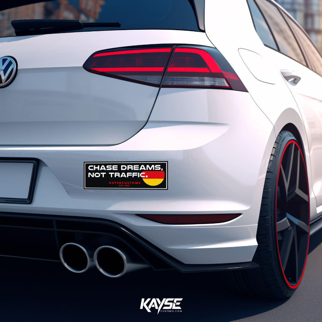 Chase Dreams Not Traffic Car Decal