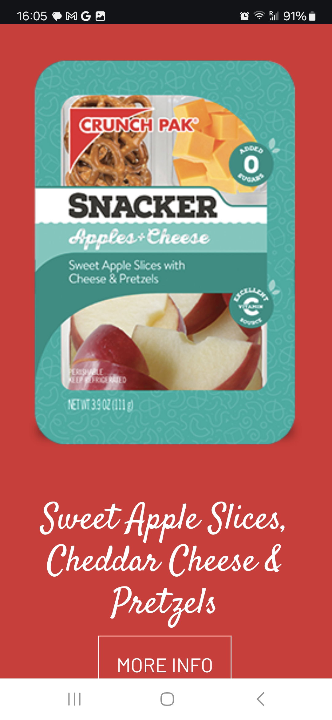 Crunch Pak Medley Apple Cheese