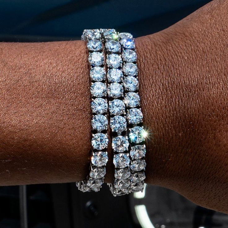 Iced out tennis bracelet _0