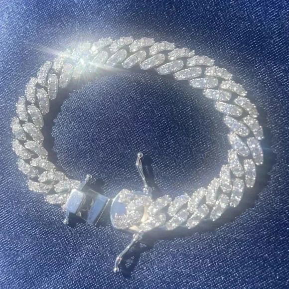 Iced out Miami cuban link bracelet _0