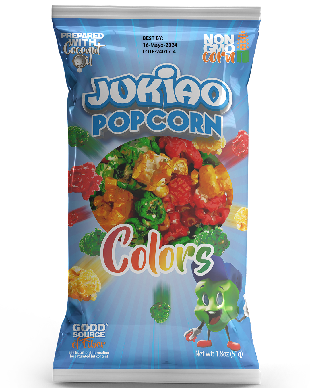 Jukiao Popcorn Colores - 1.8 oz_0