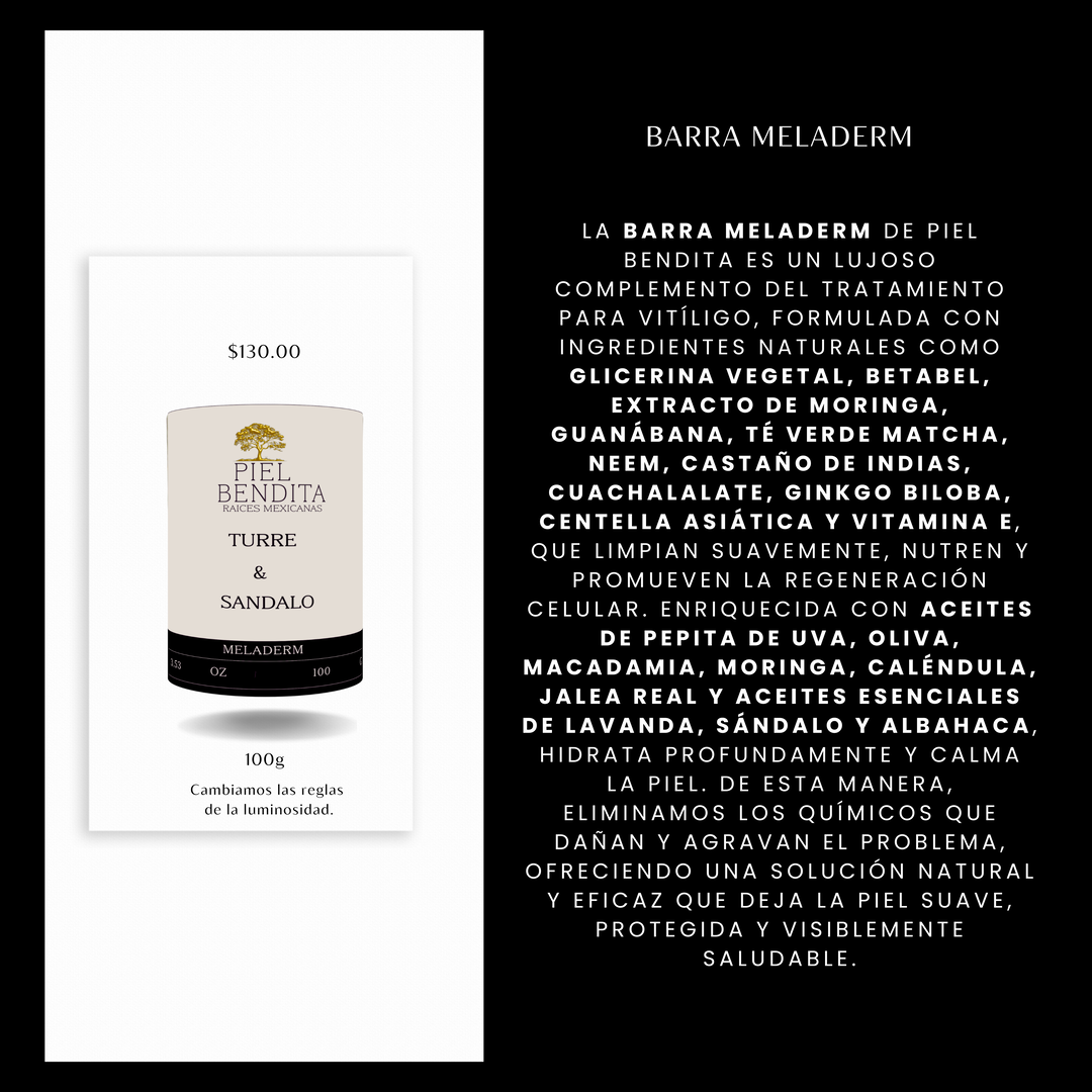 BARRA MELADERM PARA VITILIGO 100 GRAMOS 
