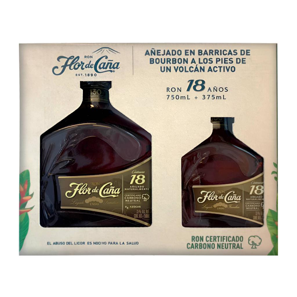 Flor de Caña Estuche de Regalo Ron 750 mL + 375 mL_0