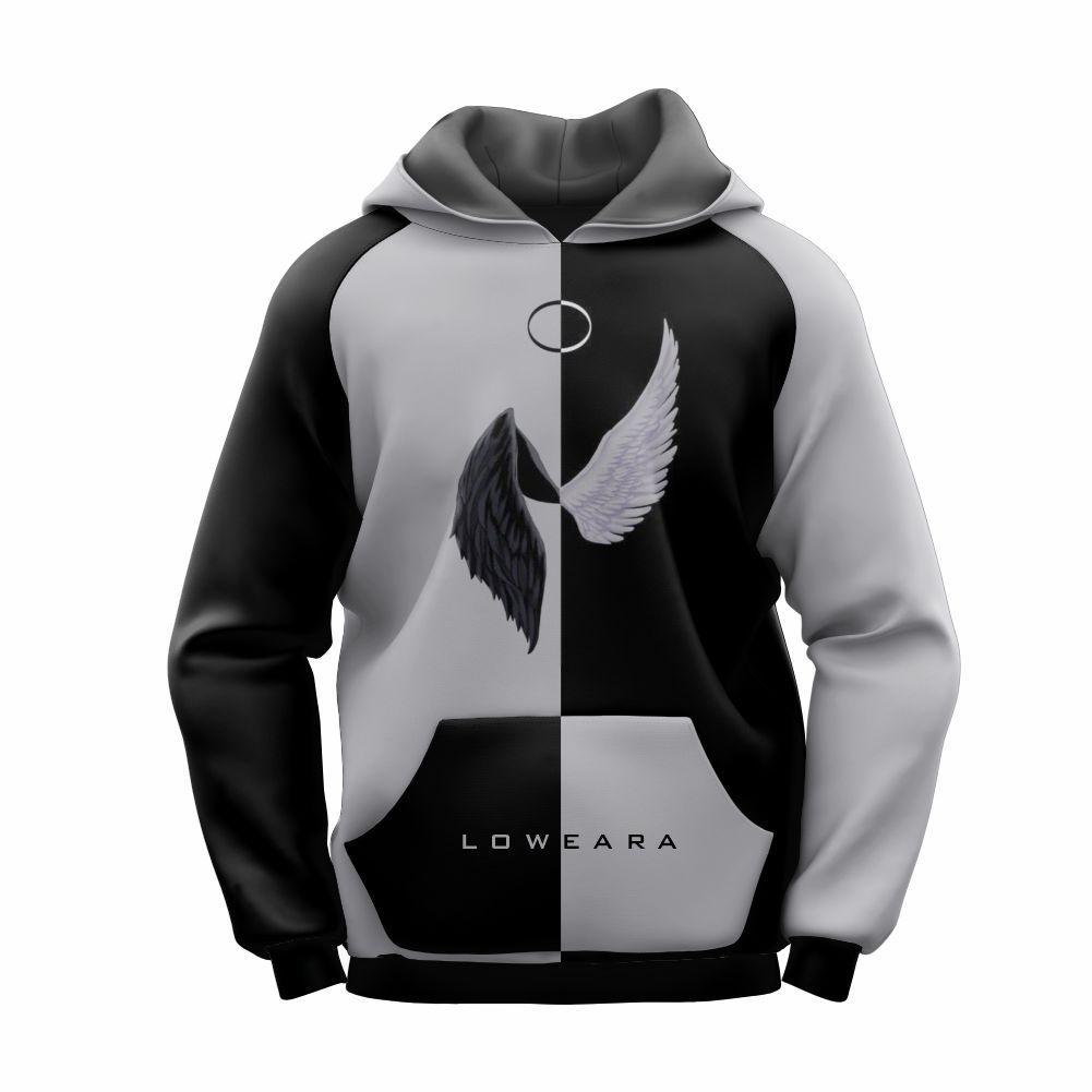White&Black Angel Hood(All Over Print)_0