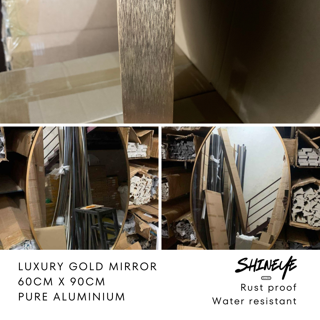 Luxury Oval Mirror (Gold/Black)_0
