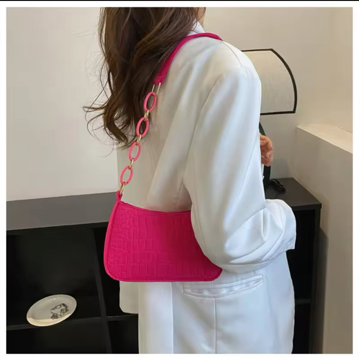 Fashion Vintage Women Subaxillary Bag Pu Leather Texture Shoulder Crossbody Bags Retro Female Shopping Underarm Handbag Totes_3
