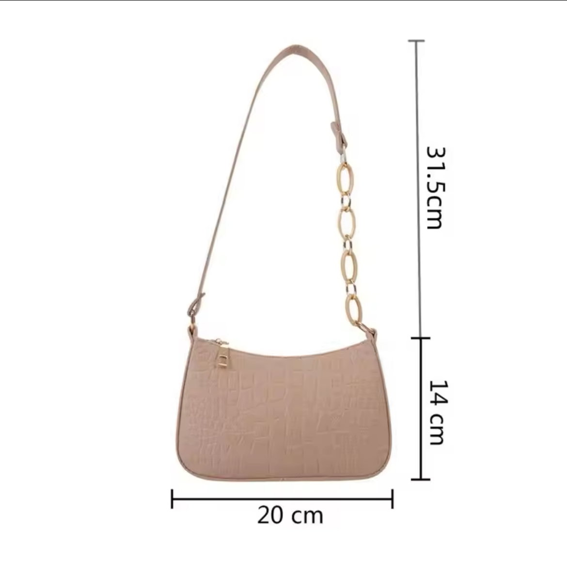 Fashion Vintage Women Subaxillary Bag Pu Leather Texture Shoulder Crossbody Bags Retro Female Shopping Underarm Handbag Totes_4
