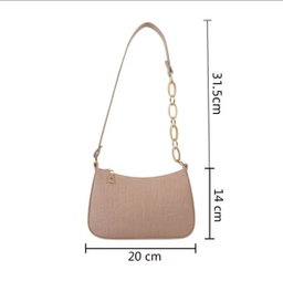 Fashion Vintage Women Subaxillary Bag Pu Leather Texture Shoulder Crossbody Bags Retro Female Shopping Underarm Handbag Totes