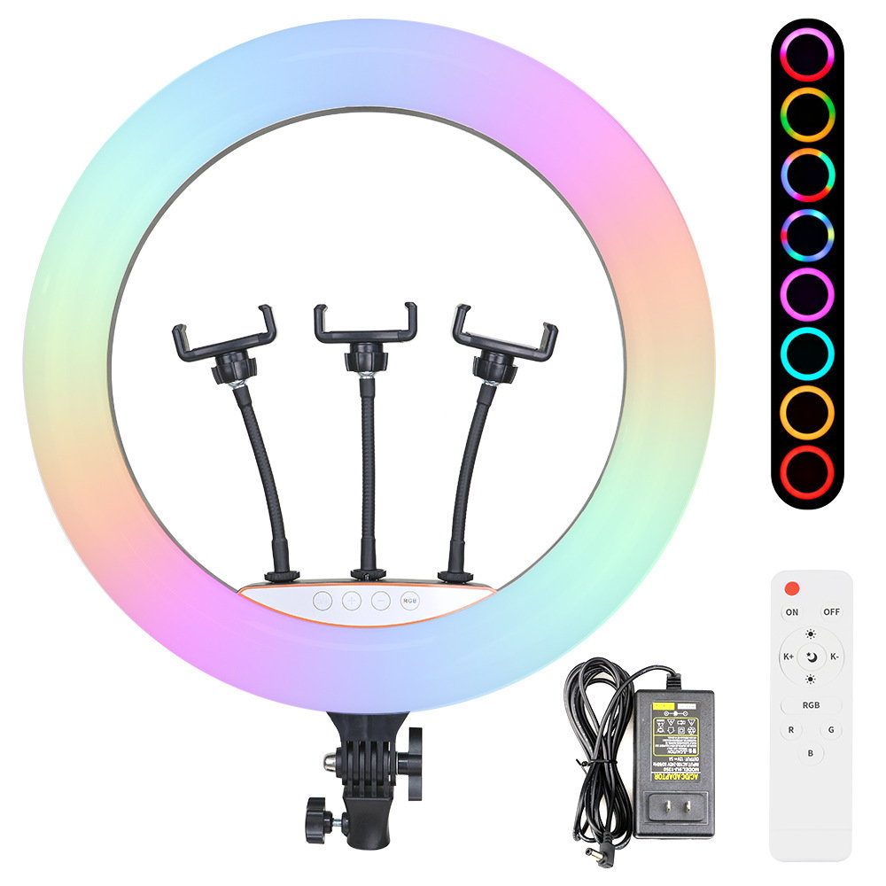 18 inches ring light with long tripod and remote