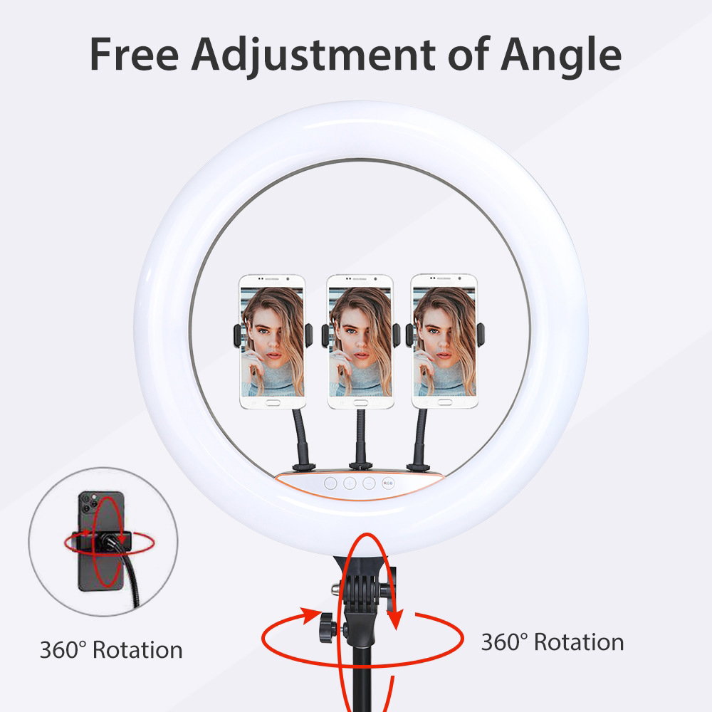 22 inches big bright ring light with long tripod and remote _3