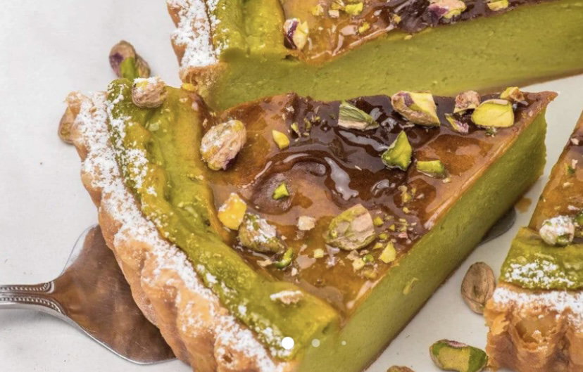 Pistachio flan tart (6 inch whole)_0