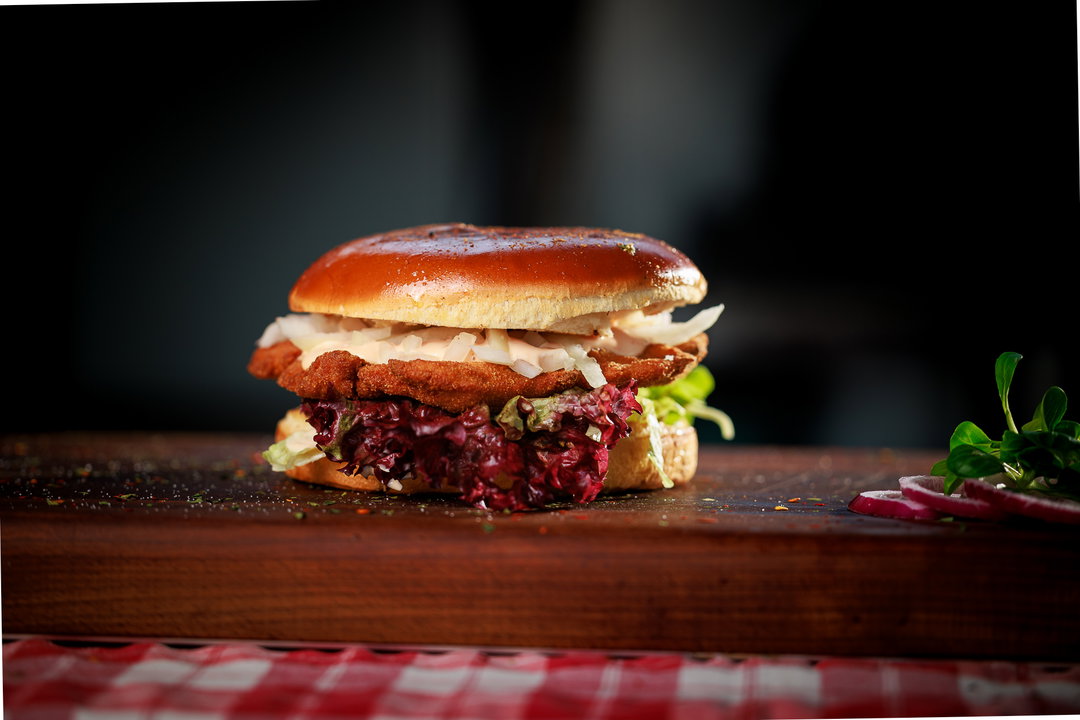 Schnitzel- oder Chickenburger
