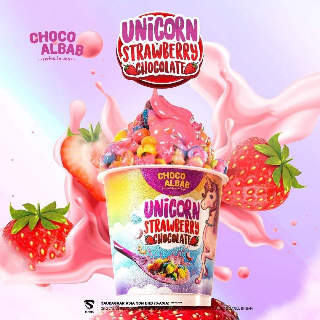 Unicorn Strawberry Chocolate 80gm
