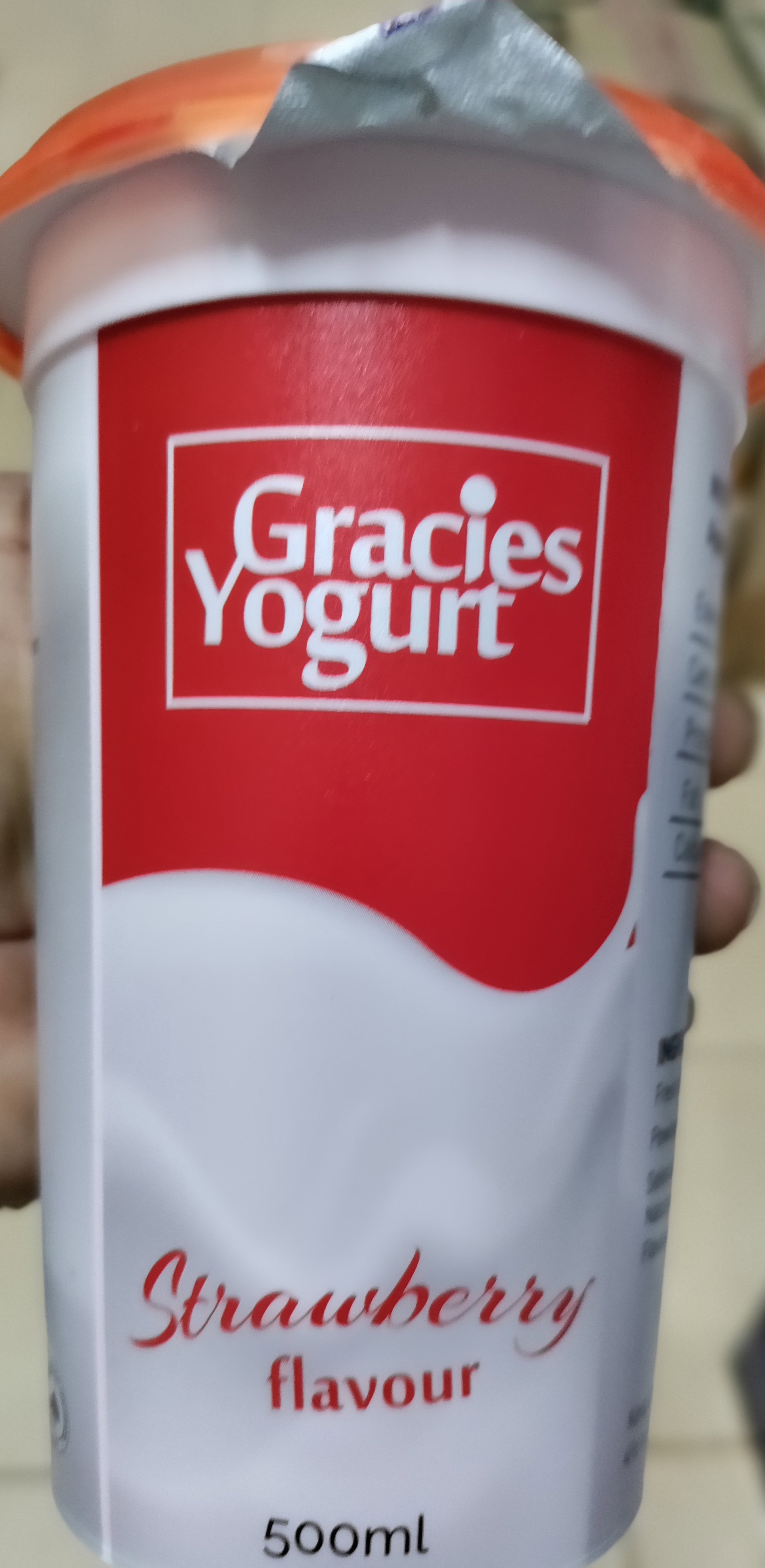 GRACIAS YOGURT STRAWBERRY 500ML_0
