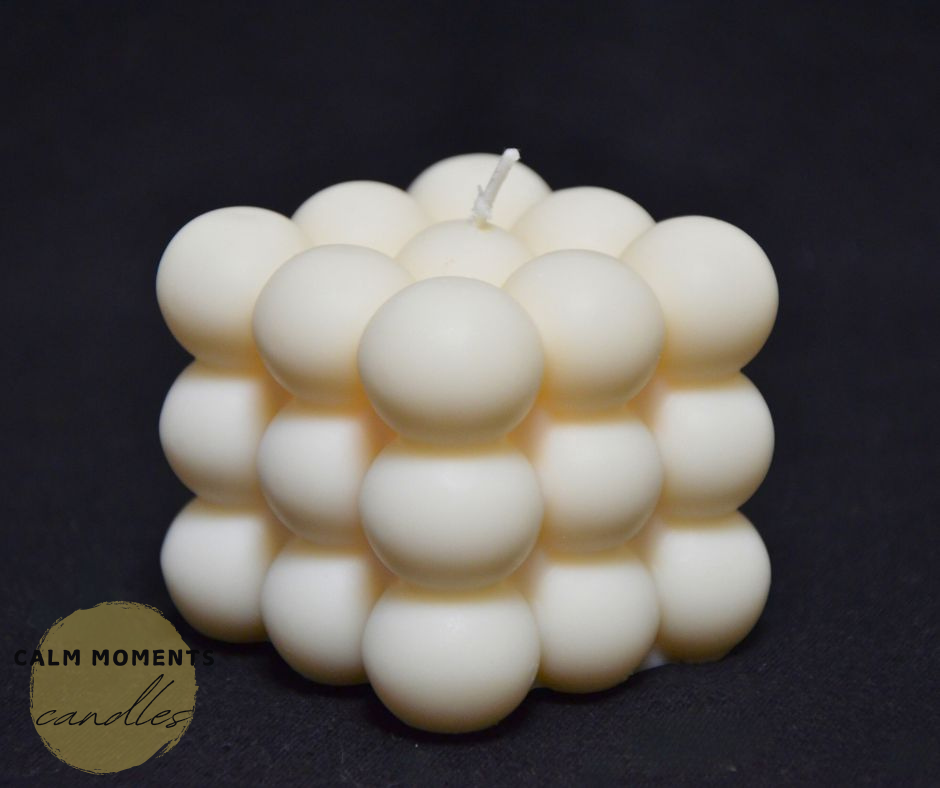 Bubble cube soywax candle_0