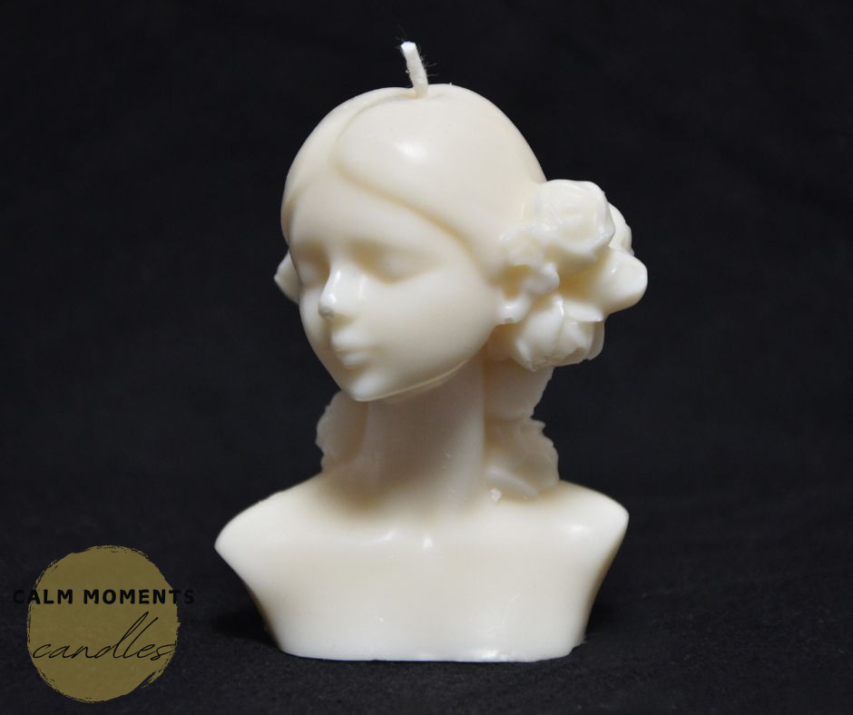 Girl with flowers soywax candle_0