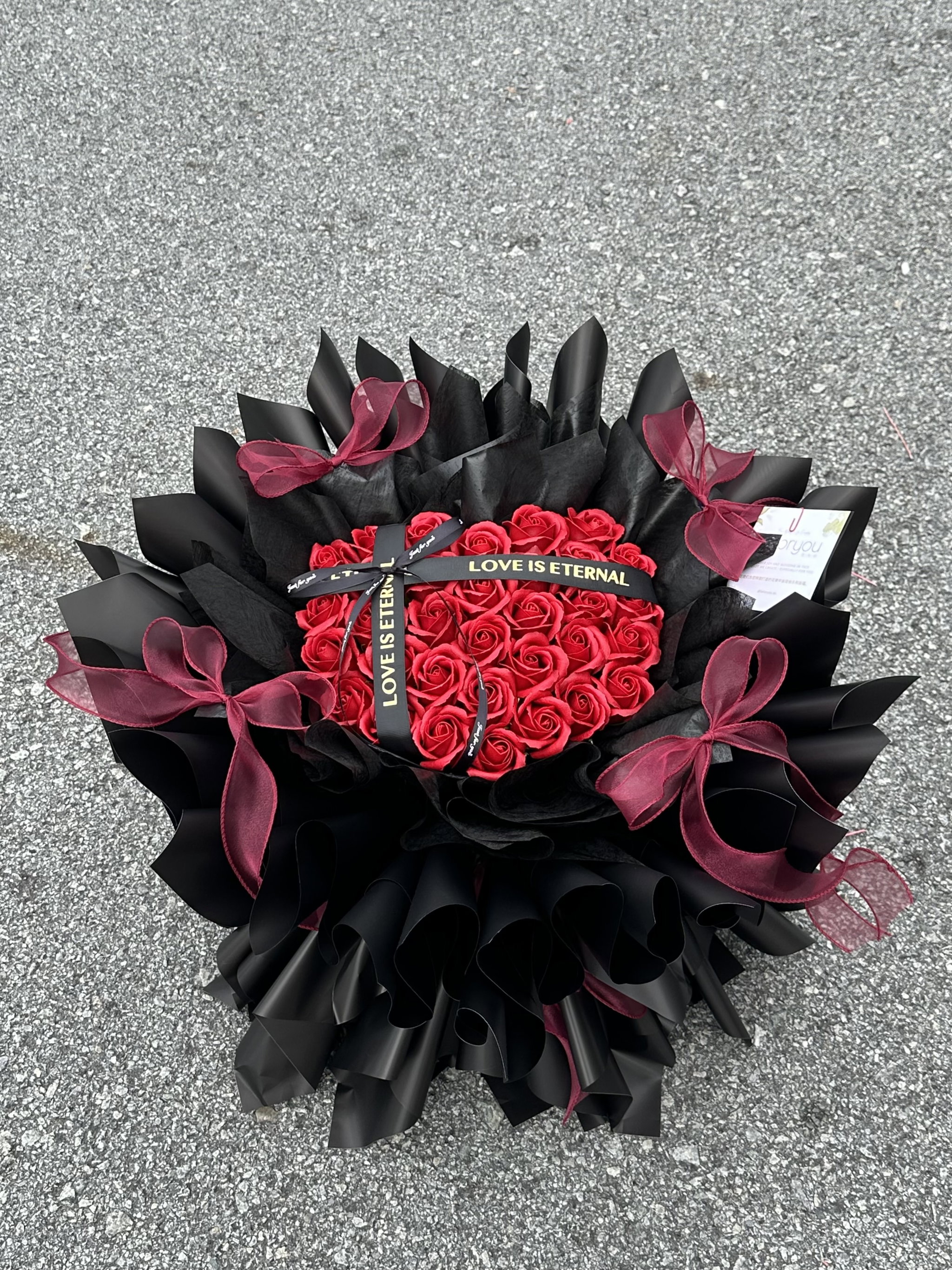 33 Stalk Hearts-Shaped Soap Rose Bouquet  _1