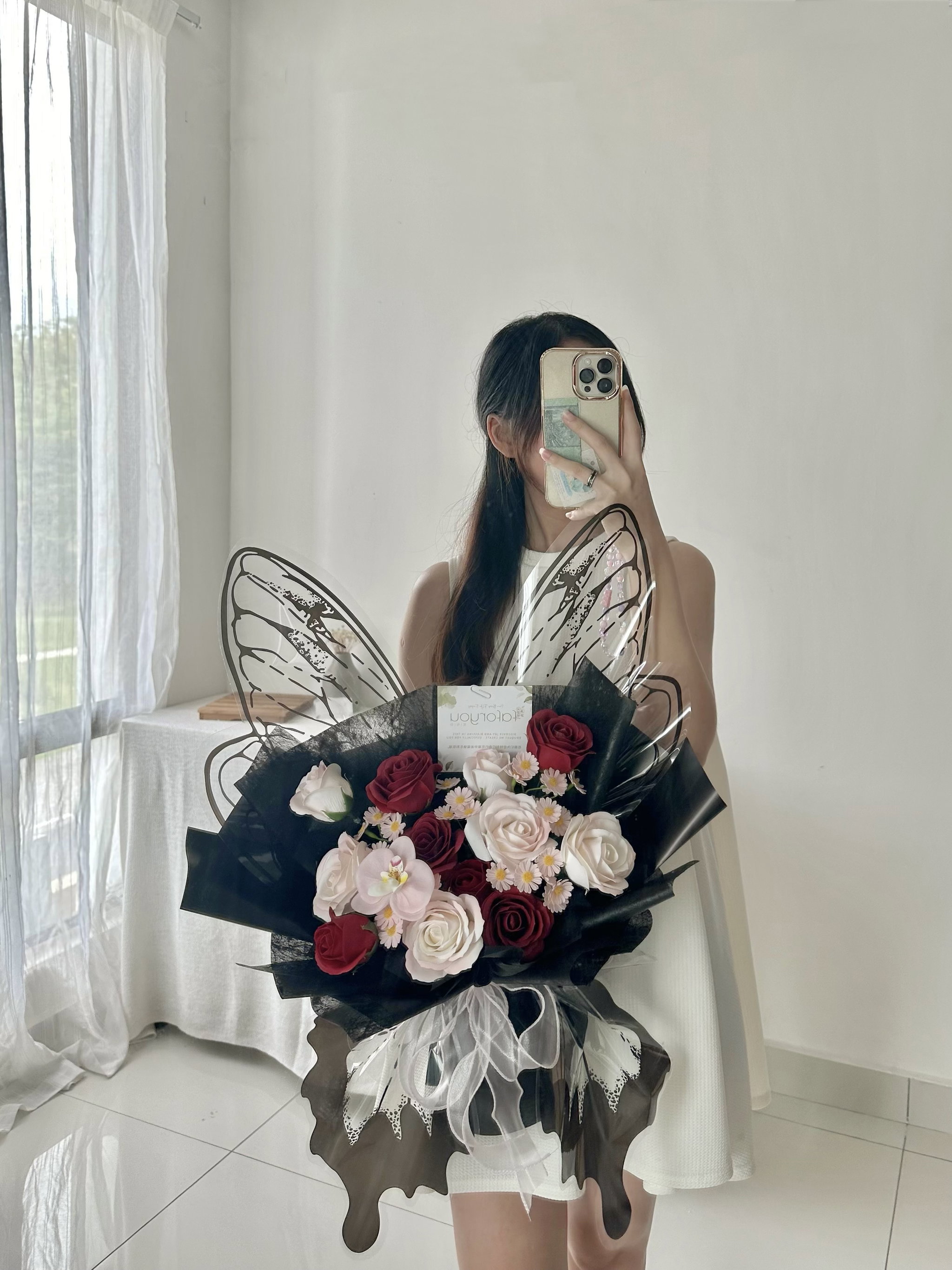 Black Butterfly Bouquet (Mix Soap Flower) _1