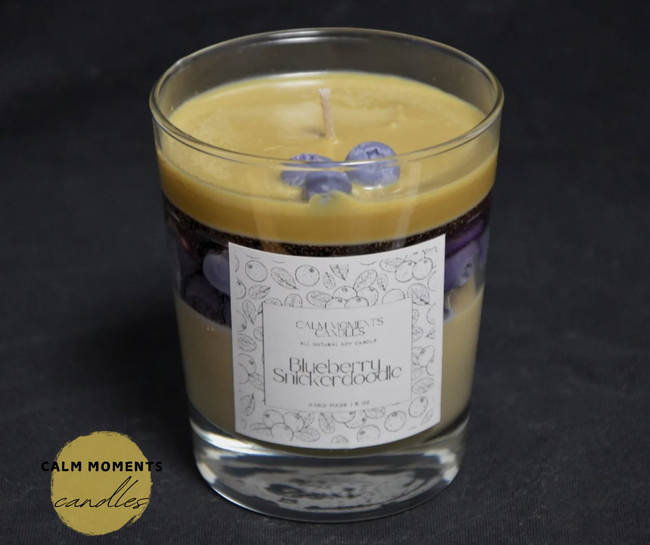 Blueberry snickerdoodle scented soywax candle_1