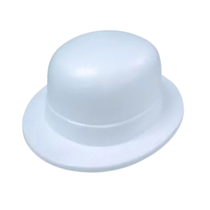 Sombrero de unicel (Bombin) 13 X 25.5 X 30cm